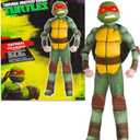 Nickelodeon Teenage Mutant Ninja Turtles Costumes for Boys - TMNT Halloween Costume for Kids with Muscle Bodysuit, Mask, Shell, More (Raphael, 8-10)