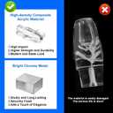 Transparent Acrylic Shower Door Towel Bar Bracket Compatible with Alumax/Basco Framed Sliding Glass Shower Door Towel Bars Features Polished Chrome Covers - Set of Two Brackets