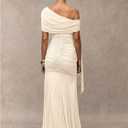 Verdusa Women's Corset Dress Wedding Guest Dresses Statement Holiday Off Shoulder Ruched Mesh Formal Outfits Apricot Medium
