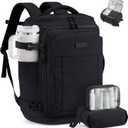 LOVEVOOK Travel Backpack for Women & Men, 25L Airline Approved Personal Item Carry On Backpack, Lightweight with 2 Packing Cubes, Waterproof Daypack for Work, Gym & Weekend Travel, Black