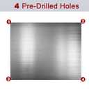 Pelopy 24 by 36 Inch Reversible Stainless Steel Backsplash Metal Backsplash Kitchen Stove Behind Metal Sheet Panels with 4 Pre Drilled Holes and Screws for Wall Protector(1 Pack)