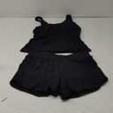 Tankini Swimsuits with Shorts - Two Piece Swimsuits Tummy Control Bathing Suits with Pockets (X-Large, Black)