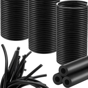 Frienda 80 ft Latex Rubber Tubing 1/8" (3mm) ID x 1/4" (6mm) Od Slingshot Speargun Bands Surgical Tube Industrial Surgical Hose Catapult Slingshot Bands Fitness Rubber Hose(Black)