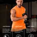 MAGCOMSEN Men's Sleeveless Shirts Workout Tank Top Cotton Gym Muscle Shirt Moisture Wicking Athletic Summer Sleeveless Top