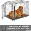 MidWest Homes for Pets 42-Inch Replacement Pan, Measures 41.3 x 27.75 x 1 Inches, Universal Leak-Proof Tray for Dog Crates & Multi-Purpose Use, Fits Most Standard 42" Wire Crates