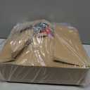 4 Pack 12 Inch Mini Christmas Trees with Lights Table Top Christmas Tree for Office in Basket Base Snowy Red Bows Berries Christmas Decorations Miniature Christmas Tree Tabletop Desk Home Decor