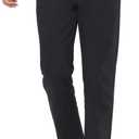 AMY ZHU Mens Classic-Fit Casual Stretch Straight Pant (33W x 34L, Navy)