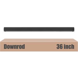 36 inch Ceiling Fan Downrod with Extension Cord, 3 FT Black Downrod for Ceiling Fan, 1 inch Outside Diameter, Ceiling Fan Boom Suitable for a Wide Range of Fans (Black, Not Threaded)