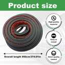 31.4Ft Car Door Seal Strip Universal Self-Adhesive Thickened Rubber Weather Stripping for Soundproofing, Waterproof &Dust Protection, Large Auto Door Edge Trim Seal Gasket for Truck, SUV, RV