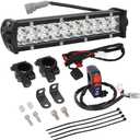 AUTOVIC Light Bar Kit, Motorcycle Front Light Bar with USB Socket Charger Switch Bright for Honda CRF110 KLX110 TTR110 YZ250F Dirt Bike Plug And Play