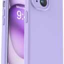 Vooii Compatible with iPhone 15 Case, Upgrade Defender Liquid Silicone, [Enhanced Camera Protection] [Soft Anti-Scratch Microfiber Lining] Shockproof Phone Case for iPhone 15 6.1 inch - Light Purple