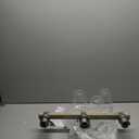 Kira Home Asher 23" 3-Light Farmhouse Vanity/Bathroom Light + Conic Glass Shades, Bleached Oak + Galvanized Steel Finish