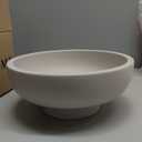 OAKOA Concrete Fruit Bowl for Kitchen Counter - Large Decorative Bowls for Home Decor - Modern Key Bowl for Entryway Table - Pedestal Bowl for Keys (Gray)