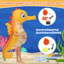 Spinosaurus Inflatable Seahorse Costume for Adult Halloween Blow Up Costume Funny Inflatable Sea Animal Costumes for Men Women, For 62-75 inch Men/Women