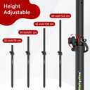 Set of 2 Speaker Poles for Subwoofer 30"-48" Height Adjustable Fits M20 Threaded Mount Subwoofer