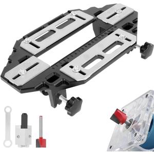 Aluminum Alloy Door Hinge Jig, Door Hinge Adjustment Tool for Template Jig and Concealed Hinge Jig, Door Lock Installation Kit, Lightweight Woodworking Hole Opener Slotting Locator