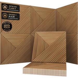 Soon Global Acoustic Wall Panels, Fire Retardant, Arcadian Vortex, 23.6 X 23.6 Inches