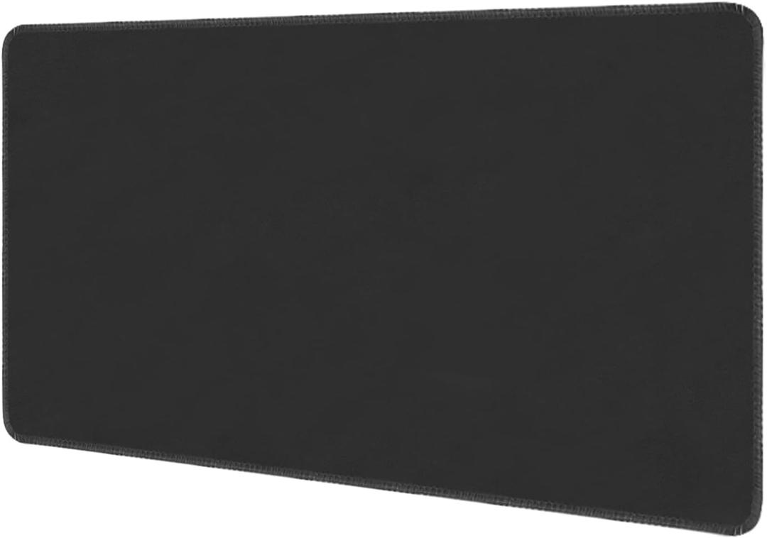 Large Tabletop Game Playmat,Poker MatWater and Stain Resistant Non-Slip Desk Mat,Mahjong Mat,Card and Roleplaying Games MAT Thick Stitched Edge Cushioned Rubber Mat(180 * 90cm*2mm) Black, 180*90*0.2cm