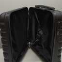 Flight Knight Carry On Suitcase 18x14x8 Hardside Built In TSA Lock & USB Port Lightweight Luggage Silent Double Spinner Wheels Maximum Underseat Carry-On Bag For American & United Approved Airlines (Black/Tan)