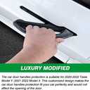 Shademax 4PCS Door Handle Protector for 2020-2024 2025 Tesla Model Y/ 2026 Model Y Juniper/ 2021-2025 2026 Model 3 Handle Cover Wrap Door Sill Protector Covers Accessories Anti-Freeze Glossy Black