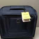 DELSEY PARIS Helium DLX Softside Luggage Under-Seater with 2 Wheels, Navy Blue, Carry on 16 Inch