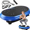 Vibration Plate Exercise Machine, Vibrating Fitness Platform for Lymphatic Drainage, Full Body Shaker Workout Equipment, Bluetooth Power Shaping Vibrate Plate, Board Sport for Home Exercise Gym, Blue