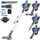 AIRDIYA Cordless Vacuum Cleaner, Power Suction Stick Vacuum Cleaners with 2200 mAh Battery,8-in-1 Lightweight Self-Standing, 35 Mins Runtime for Home Hard Floor Low-Pile Carpet Pet Hair