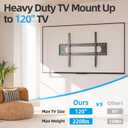 85 86 98 100 inch Heavy Duty TV Wall Mount for 55-120 inch Large TVs up to 220 LBS & 900x600mm Vesa, Ultra Slim Fixed TV Mount, Low-Profile TVS Bracket, 16" 24" 32" Wood Stud, Fit Most 65+ 75+ 120 TVs
