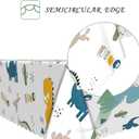 60x102 Inch Cartoon Dinosaur Rectangle Tablecloth Colorful Whimsical Prehistoric Animal Dino Cactus Table Cloth Waterproof Reusable Table Cover for Home Birthday Party Baby Shower Playroom
