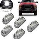 cciyu 5x Cab Marker Roof Running Light | Clear Len|Clear Light|Clearance Side Marker Light |Universal Mount Side Marker Trailer Lights|Surface Mount|Waterproof