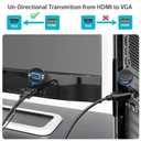 HDMI to VGA 6FT, Uni-Directional HDMI Computer to VGA Monitor Cable (Male to Male) Compatible for Desktop, Laptop, PC, Monitor, Projector, HDTV, Raspberry Pi, Roku, Xbox and More (2)