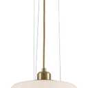 BOKT 1-Light Gold Dome Pendant Light Mid Century Modern White Globe Pendant Lighting Kitchen Island Brass Dining Hanging Ceiling Lamp Single Large Glass Ball Pendant Lamp