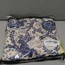 VHC Brands Dorset, Farmhouse Quilted Bed Sham, Standard, Floral, Navy, 21x27