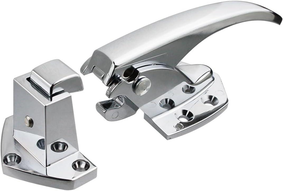 Freezer Door Flush Mounted Walk in Latch Handle, 165mm, Silver Tone