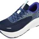 JACKSHIBO Wide Toe Box Shoes Women Arch Support Wide Sneakers for Running Walking Athletic Tennis Orthopedic Plantar Fasciitis Workout with Thick Cushion Zero Drop Sole Width Shoes (9 Wide, Blue)