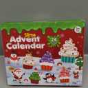 Slime Advent Calendar 2025, Christmas Countdown Calendar 24 Days, Different Butter Slime Cloud Slime Fluffy DIY Kit for Girls and Boys, Non-Sticky and Safe