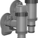 Above Ground Swimming Pool Plunger Valve & Swimming Pool Pipe Holder Set- Replacement Pool Accessories Compatible with Intex Pools (2 Each)