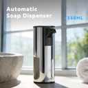 Automatic Soap Dispenser Touchless 11.8oz/350ml Four-Level Adjustable Dispenser VolumeStainless Steel Material,Battery Powered for Wide Compatibility in Kitchen, Bathroom, Hotel & Office