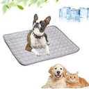 Dog Cooling Mat, Washable Portable Pet Cooling Pad for Dogs Cats, Indoor Outdoor Sleeping Mat - Keep Cool for Pets (Grey, XL 27.5x21.6 Inches