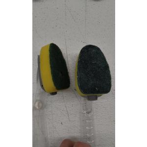 Scotch-Brite Soap-Dispensing Dishwand, 2.5 X 9.5, Yellow/Green, 4/Carton