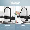 Achelous Black Kitchen Faucet with Pull Down Magnetic Docking Sprayer,Stainless Steel Pull Out RV Kitchen Sink Faucets,Single Handle Deck Mount,Grifos De Cocina (Black)