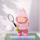 2 x Doll Clothes for Labubu 17cm 6-Piece Tennis Sports Set for Big into Energy & Have a Seat & Exciting Macaron Series Dolls, for 17cm Dolls Accessories (Pink)