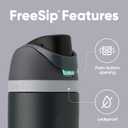 Owala FreeSip Insulated Stainless Steel Water Bottle with Straw for Sports and Travel, BPA-Free, 24oz, Foggy Tide