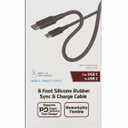 ZGEAR 6 Foot Silicone Rubber USB-C Sync & Charge Cable | Charging Cable