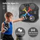 Music Boxing Machine Sport Toys for Kids and Adults,Wall Mounted Bluetooth Smart Punching Target,Training Pad Toy with Boxing Glove,Ideas Toys for Boys Girls Kids 3 4 5 6 7 8 9 10 11 12+ Years Old