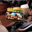 3 in1 Car Cup Holder Expander with 360 Rotation Phone Mount, Multifunctional Car Food Tray for Eating, Drinking, and Phone Mounting, Ideal for Travel, Auto, Trucker & Daily Driving