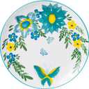 HomePop Ceramic 12-Pieces Dinnerware Sets,Dish Plates and Bowls Sets - Blue Turquoise