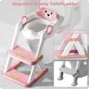 Potty Training Seat, Upgrade Toddler Toilet Seat for Kids Boys Girls, 2 in 1 Potty Training Toilet, Splash Guard Anti-Slip Pad Step Stool