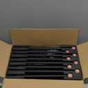 pickpiff Cedar Ball End Boot Rack 8-Pair Shoe Organizer Free standing Metal Holder with Wood Base (Black)