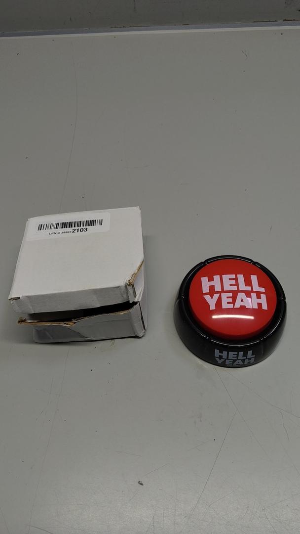 Talkie Toys Products Hell Yeah Button - 8 Funny Hell Yeah Sayings - Hilarious Talking Toy for Games, Trivia, Stress Relief, Office Humor and More